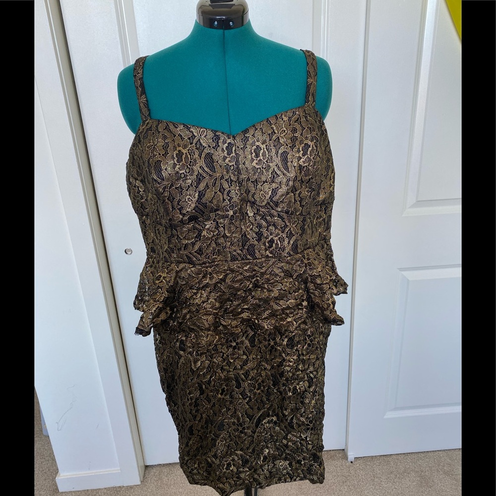 Holiday Gold Party Dress